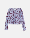 Image of Kahula Top in Lotus Flock Check Lavender