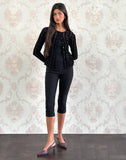 Image of Kahula Cardigan in Tonal Check Flock Black