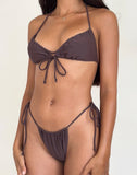 Image of Kaia Bikini Top in Coffee