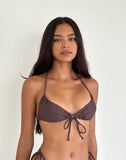 Image of Kaia Bikini Top in Coffee