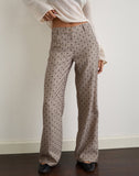 Image of Tatina Trouser in Beige with Polka Pinstripe