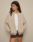 Image of Kalle Shell Jacket in Brown Check