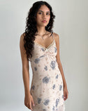 Image of Kamala Midi Dress in Wild Rose Blue