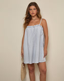 Image of Kamalani Dress in Mini Gingham Blue and Grey