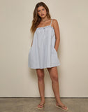 Image of Kamalani Dress in Mini Gingham Blue and Grey