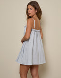 Image of Kamalani Dress in Mini Gingham Blue and Grey