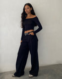 Image of Kaomy Wide Leg Trouser in Black