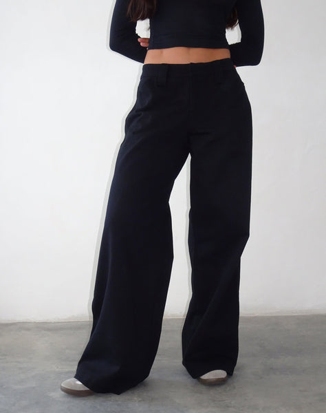 Image of Kaomy Wide Leg Trouser in Black