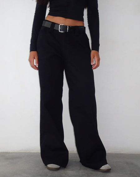 Sakaria Wide Leg Trouser in Tailoring Charcoal