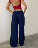 Image of Kaomy Wide Leg Trouser in Navy