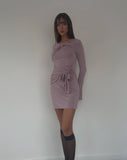 Image of Kari Knot Mini Dress in Slinky Mauve