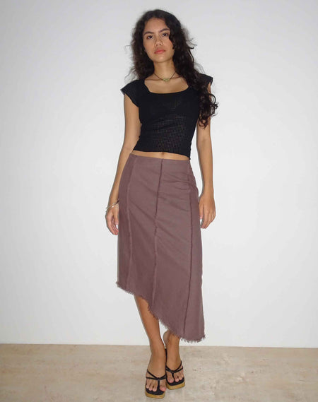 Eldonia Midi Skirt in Basic Polka Brown