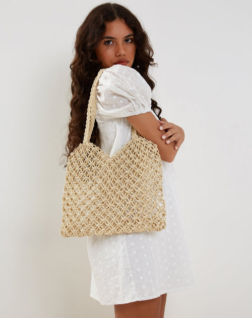 Image of Karnavi Macrame Bag in Ivory