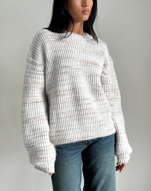 Image of Karu Jumper in Neutral Brushed Knit