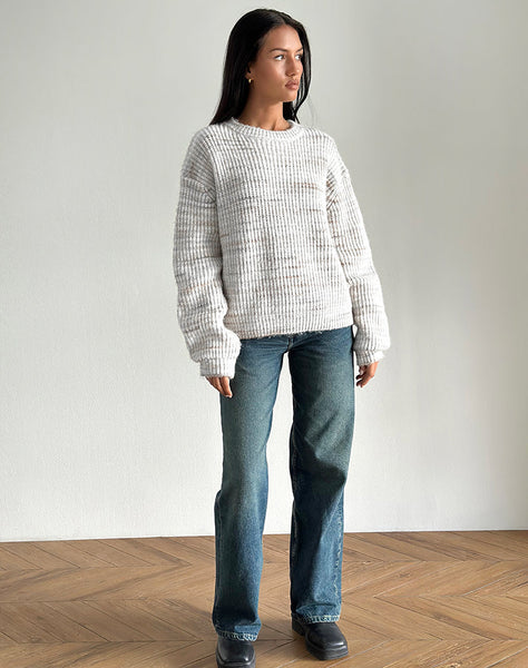 Image of Karu Jumper in Neutral Brushed Knit