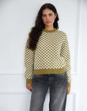 Image of Karu Jumper in Check Green