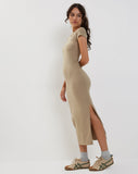 Image of Kasor Open Back Midi Dress in London Fog