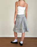 Image of Kasya Midi Skirt in Pastel Blue Tartan