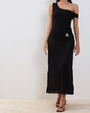 Image of Katja Maxi Dress in Black Textured Crochet