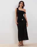 Image of Katja Maxi Dress in Black Textured Crochet