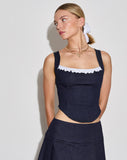 Image of Kayatra Corset Top in Chambray Indigo