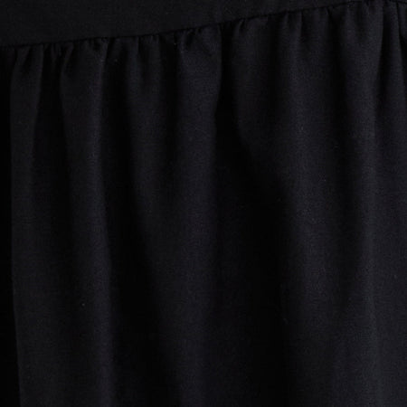 Kayla Square Neck Mini Dress in Linen Black