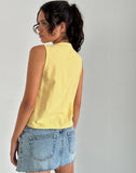 Image of Kayve Tie Front Top in Lemonade