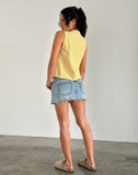 Image of Kayve Tie Front Top in Lemonade