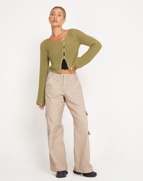 Image of Kazayo Long sleeve Knit Top in Desert Sage