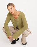 Image of Kazayo Long sleeve Knit Top in Desert Sage