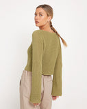 Image of Kazayo Long sleeve Knit Top in Desert Sage