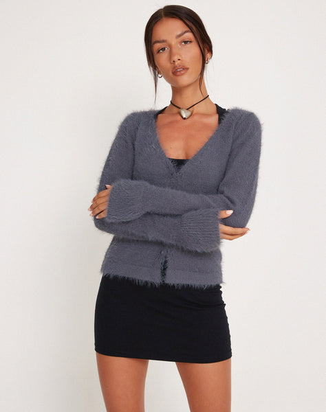 Image of Kazka Cardi in Grey Blue