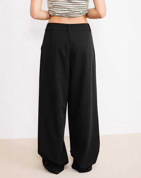 Image of Sakira Oversized Wide Leg Trousers in Black