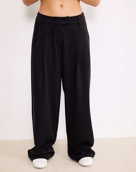 Image of Sakira Oversized Wide Leg Trousers in Black