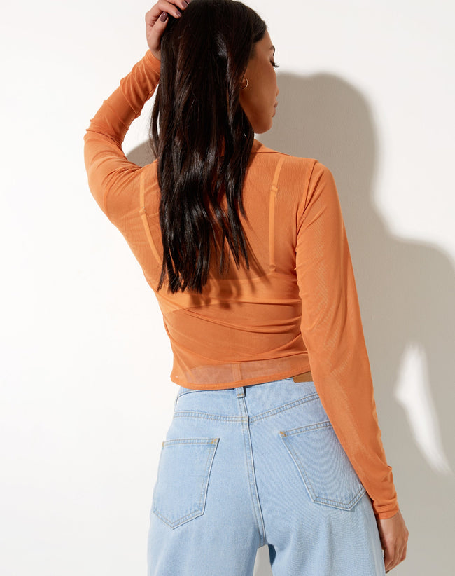 Image of Kelly Shirt in Mesh Orange