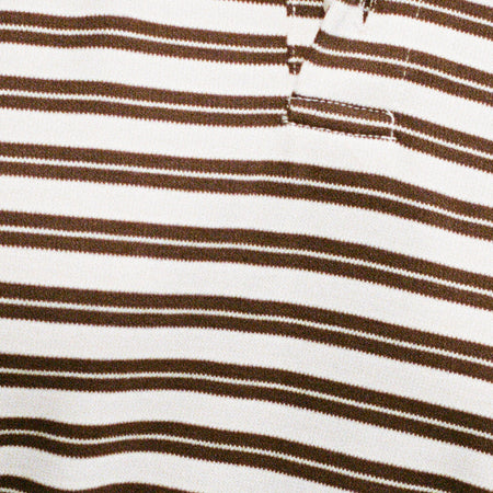 Kemillau Baggy Shirt in Brown with White Stripes