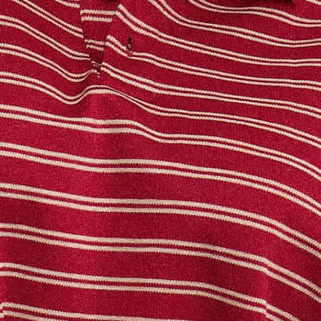 Kemillau Baggy Shirt in Burgundy with White Stripes