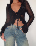 Image of Kendra Ruffle Cardi in Black