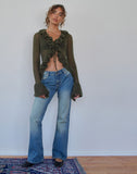 Image of Kendra Ruffle Cardi in Khaki