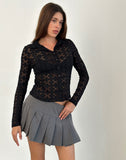 Image of Kenila Shirt in Regal Lace Black