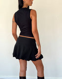 Image of Keshi Puff Ball Mini Skirt in Black