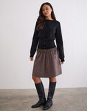 Image of Khimar Gathered Midi Skirt in Peppercorn