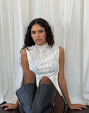 Image of Kimbra Sleevless Top in Crinkle Ivory