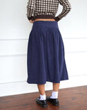 Image of Kiranila Midi Skirt in Baby Cord Ink Blue