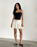 Image of Kiyowo Puffball Mini Skirt in Poplin Ivory