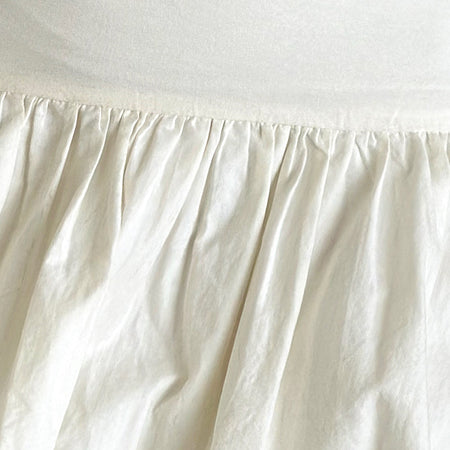 Kiyowo Puffball Mini Skirt in Poplin Ivory