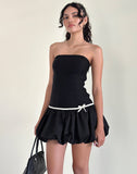 Image of Klaita Puffball Mini Dress in Black