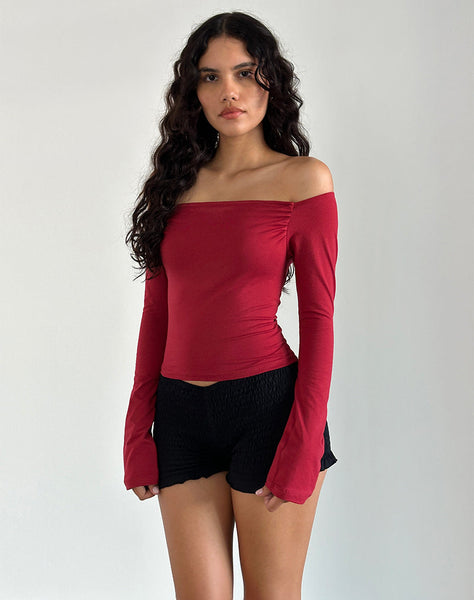 Image of Korby Long Sleeve Top in Adrenaline Red