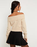 image of Koriya Bardot Top in Birch Cream