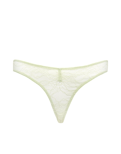 Image of Kukila Brazilian Knicker in Lace Pastel Green